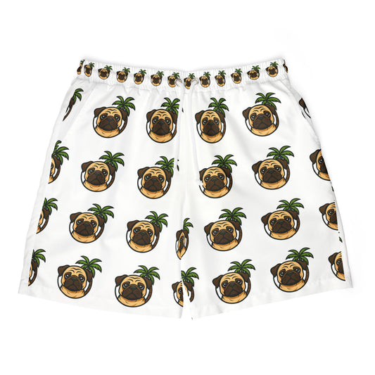 Swim Shorts Unisex for Summer with Funny Pug Print