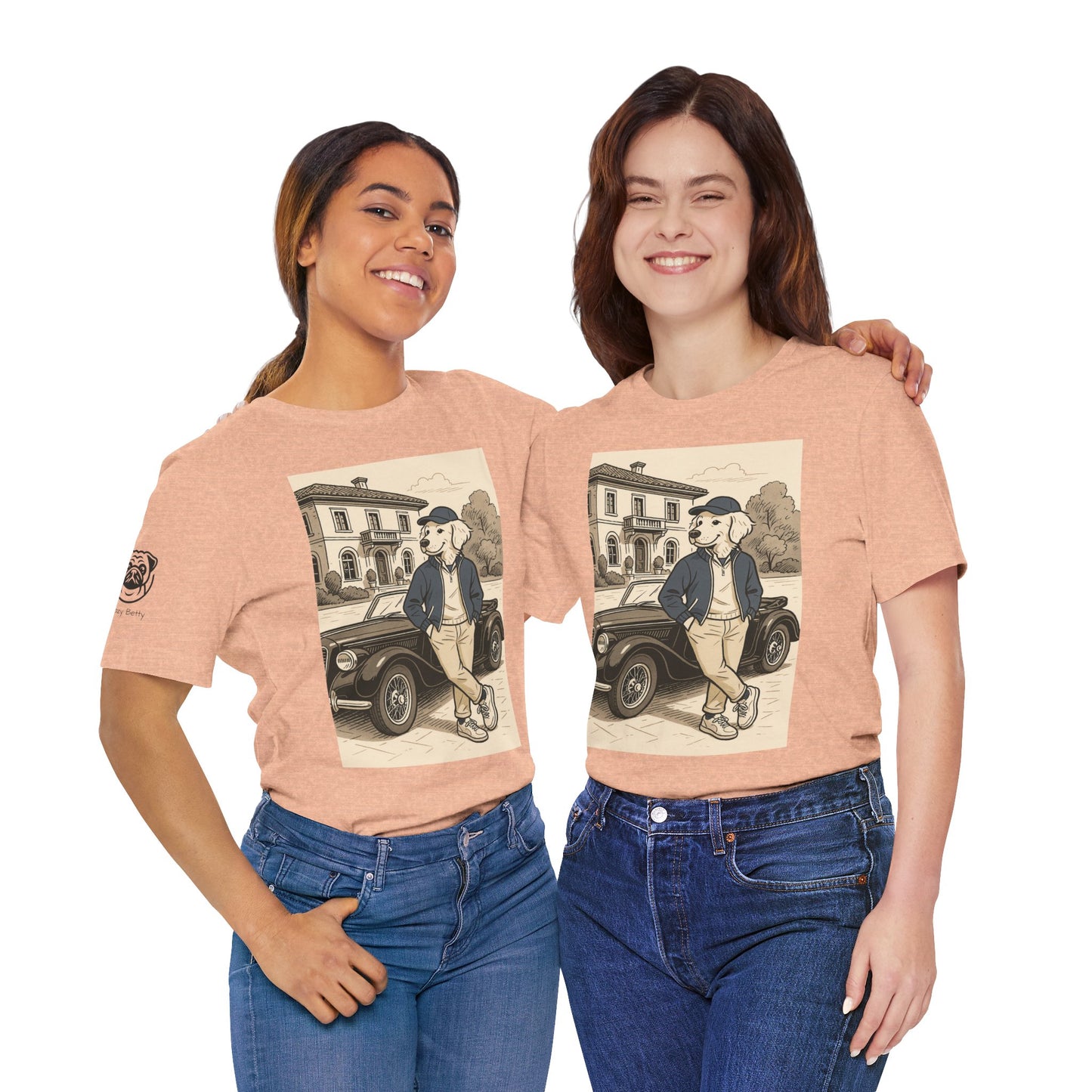 Unisex T-Shirt Classic Dog Lover - Vintage Car Graphic