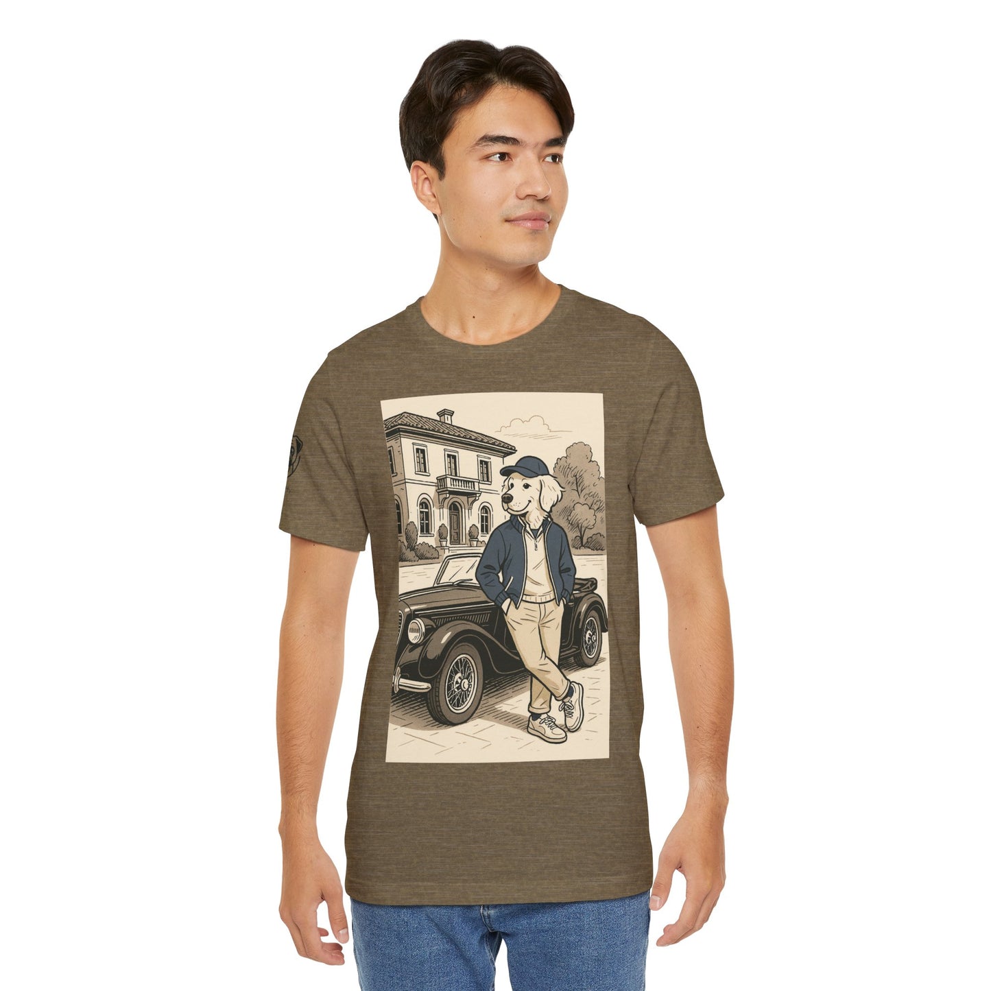 Unisex T-Shirt Classic Dog Lover - Vintage Car Graphic