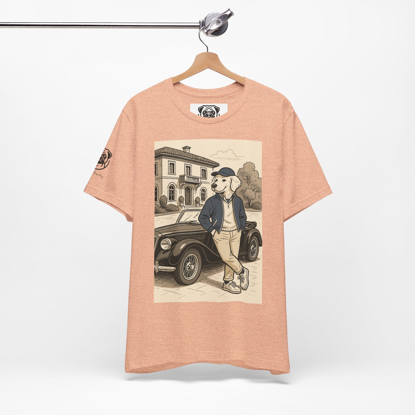 Unisex T-Shirt Classic Dog Lover - Vintage Car Graphic
