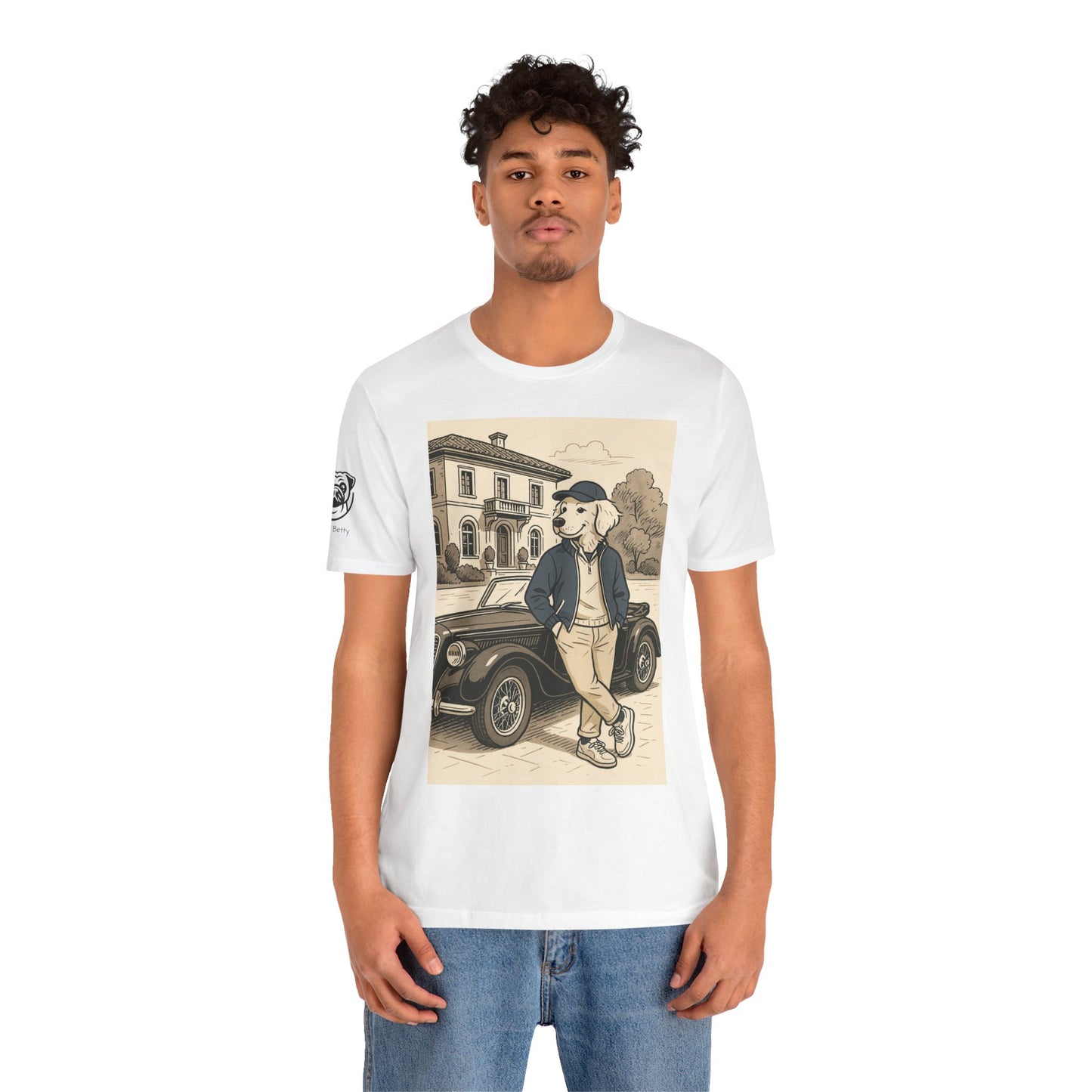 Unisex T-Shirt Classic Dog Lover - Vintage Car Graphic