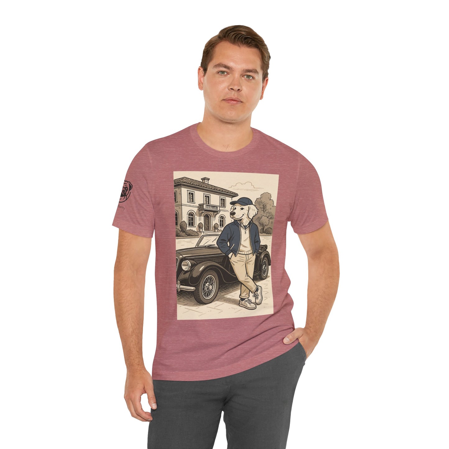 Unisex T-Shirt Classic Dog Lover - Vintage Car Graphic