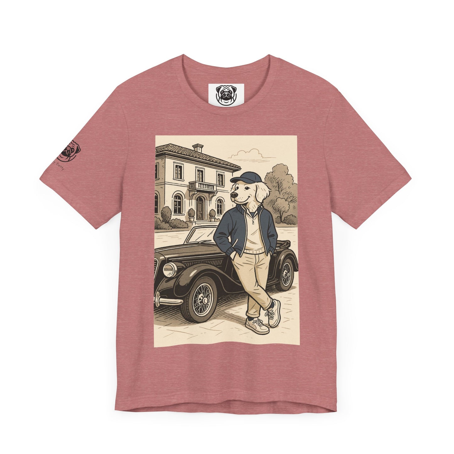 Unisex T-Shirt Classic Dog Lover - Vintage Car Graphic