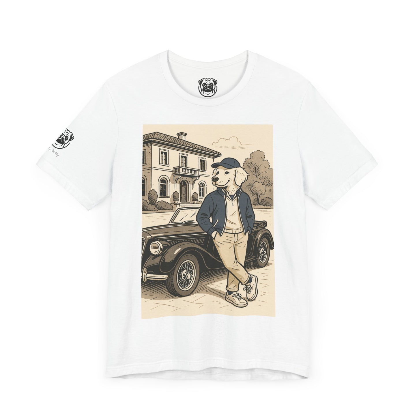 Unisex T-Shirt Classic Dog Lover - Vintage Car Graphic