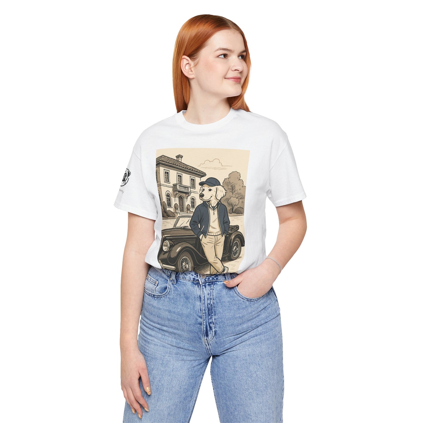 Unisex T-Shirt Classic Dog Lover - Vintage Car Graphic