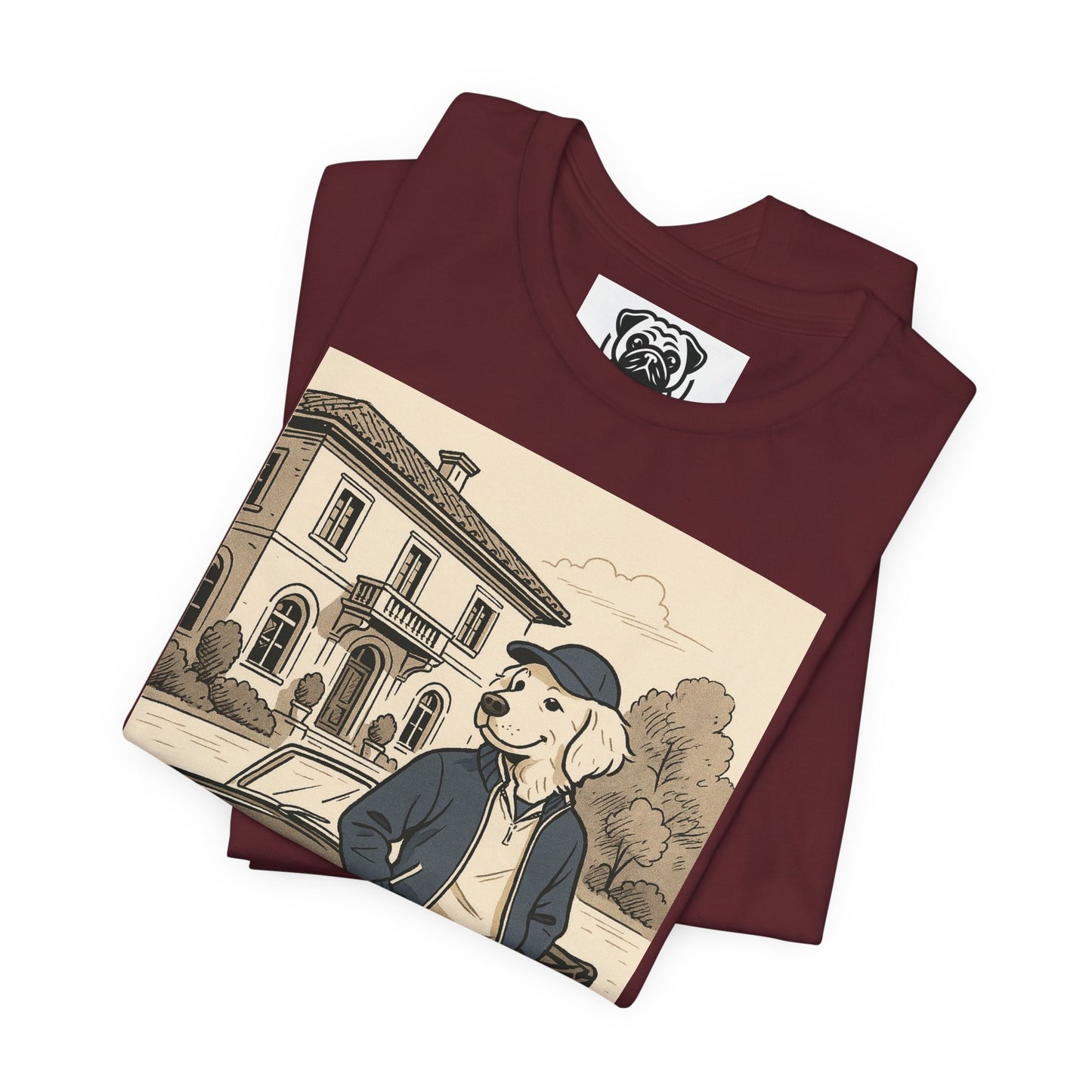 Unisex T-Shirt Classic Dog Lover - Vintage Car Graphic