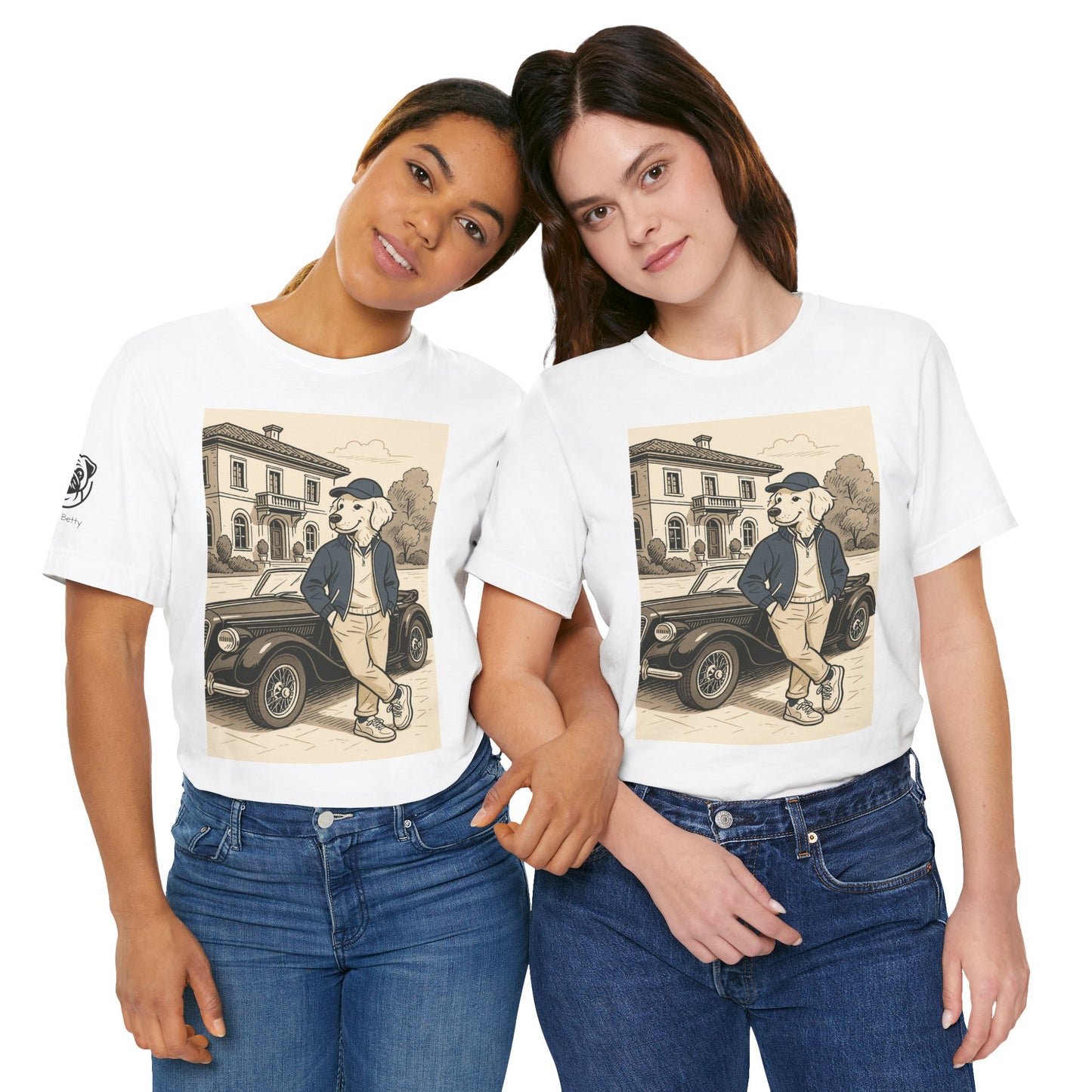Unisex T-Shirt Classic Dog Lover - Vintage Car Graphic