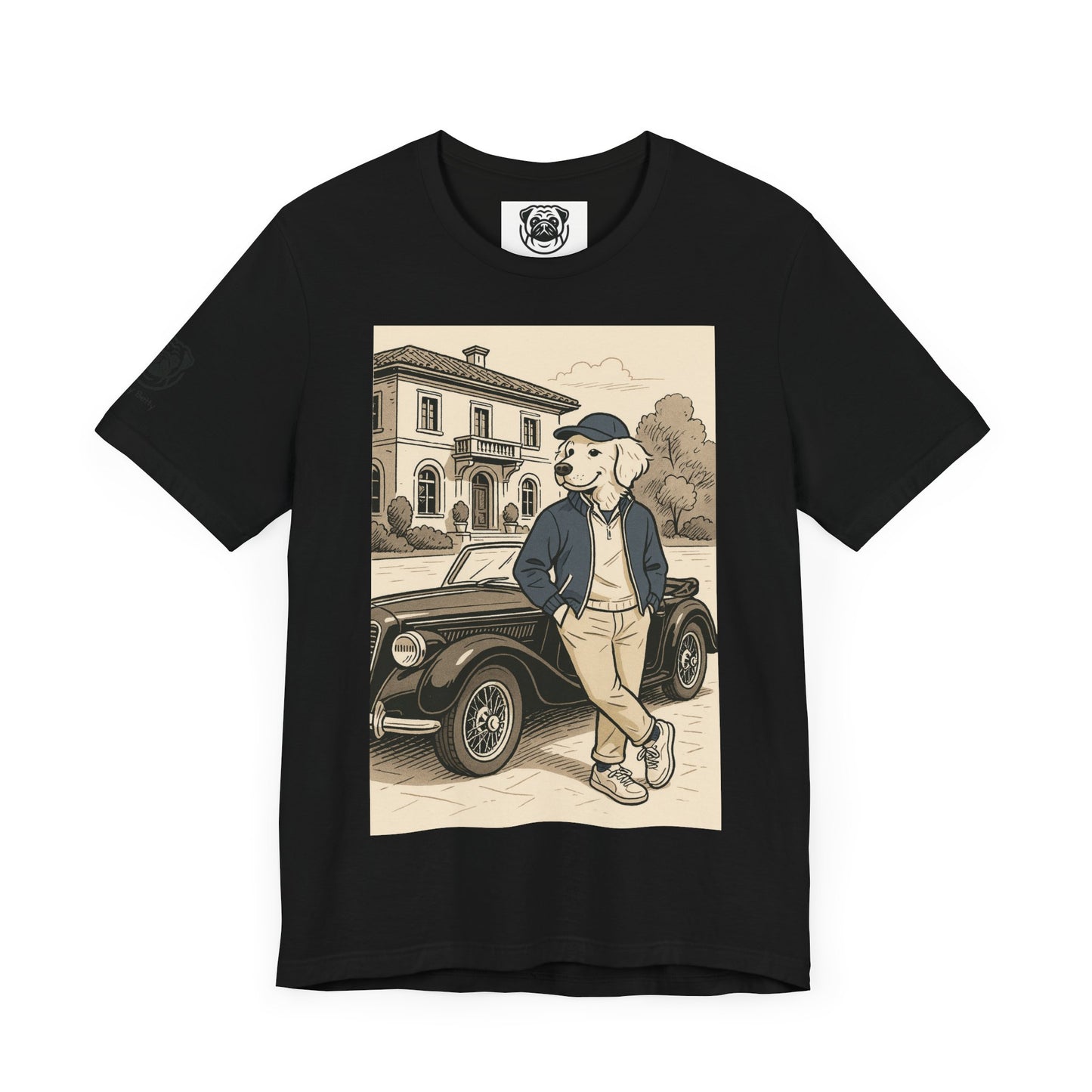 Unisex T-Shirt Classic Dog Lover - Vintage Car Graphic