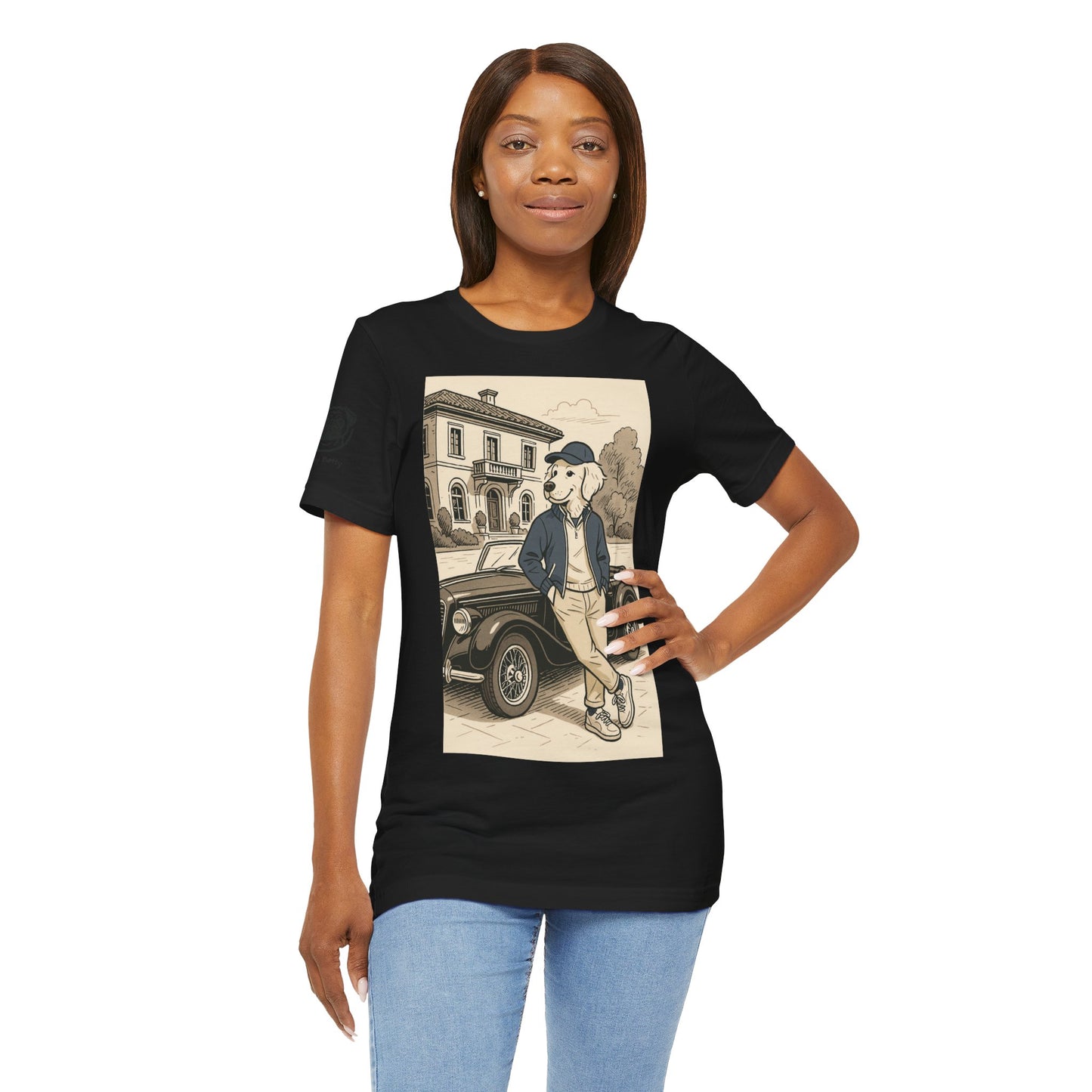 Unisex T-Shirt Classic Dog Lover - Vintage Car Graphic