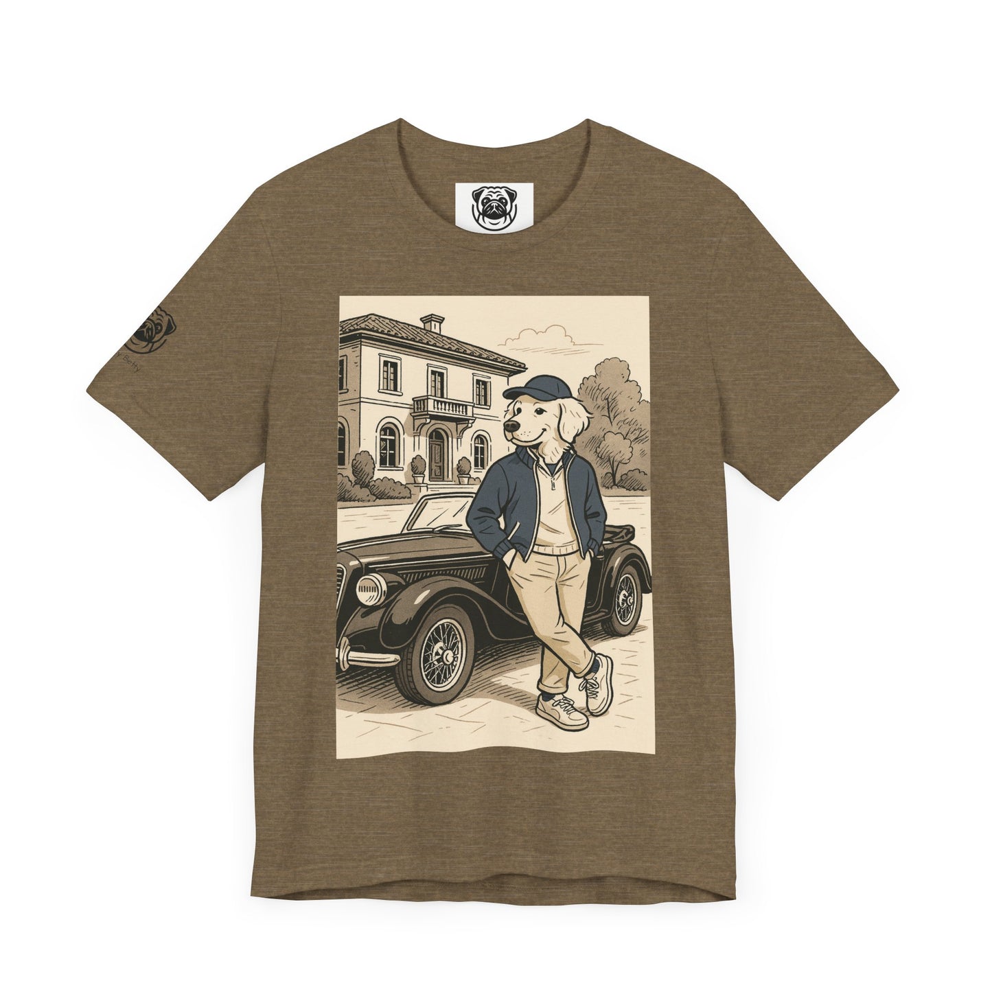 Unisex T-Shirt Classic Dog Lover - Vintage Car Graphic