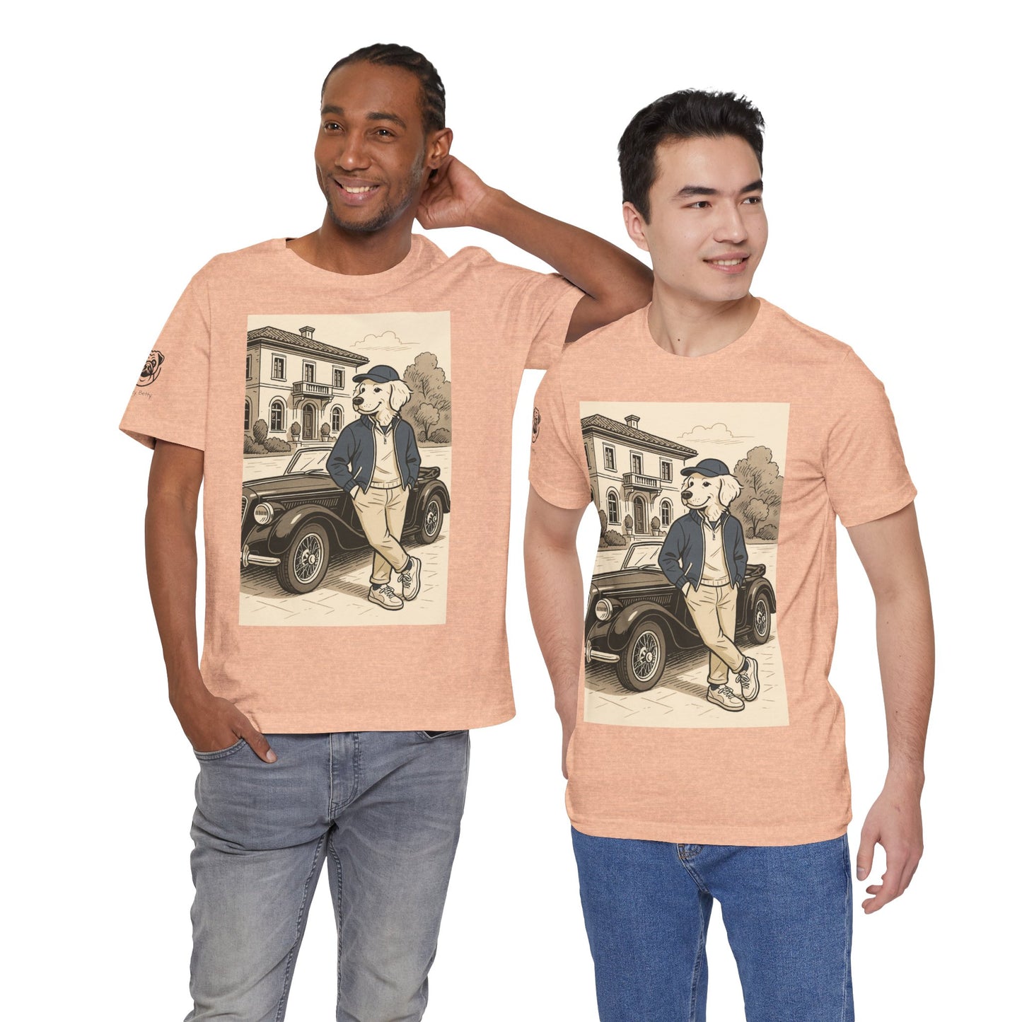 Unisex T-Shirt Classic Dog Lover - Vintage Car Graphic