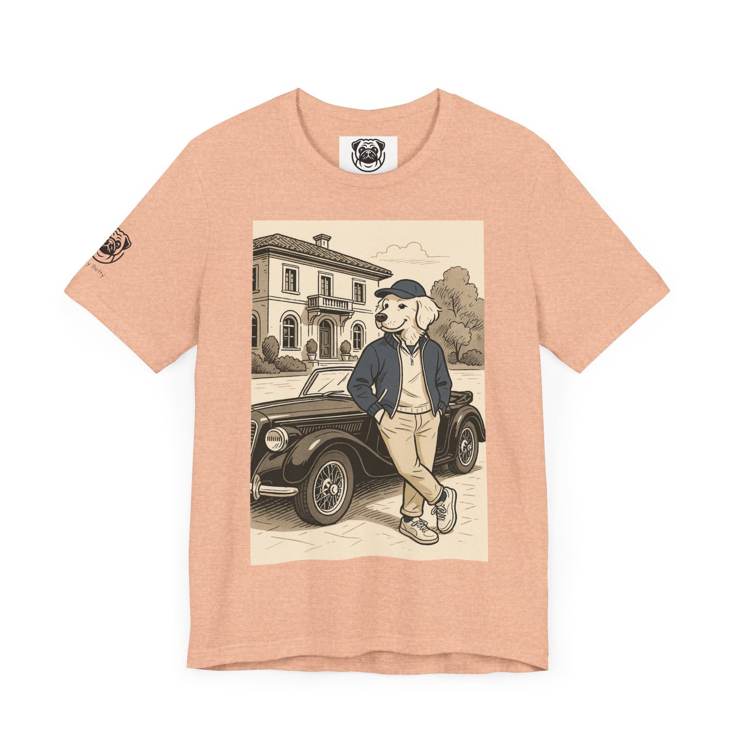 Unisex T-Shirt Classic Dog Lover - Vintage Car Graphic