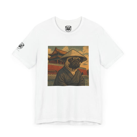 Unisex Artistic Pug Graphic Tee - Vintage Style Short Sleeve Shirt