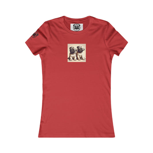 Women's Cute Pug Duo Tee - Perfect Gift for Dog Lovers