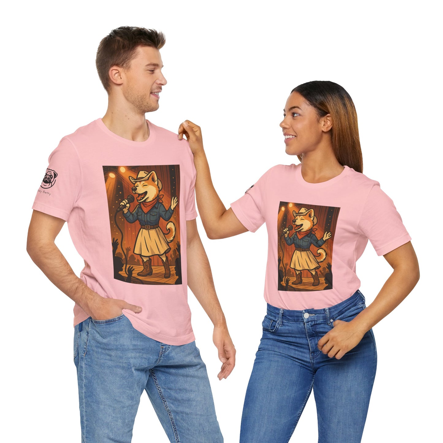 Unisex Tee Rockstar Dog - Fun Graphic Short Sleeve T-Shirt