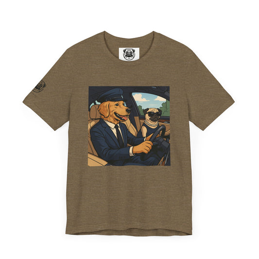 Unisex T-Shirt - Fun Canine Driving Graphic