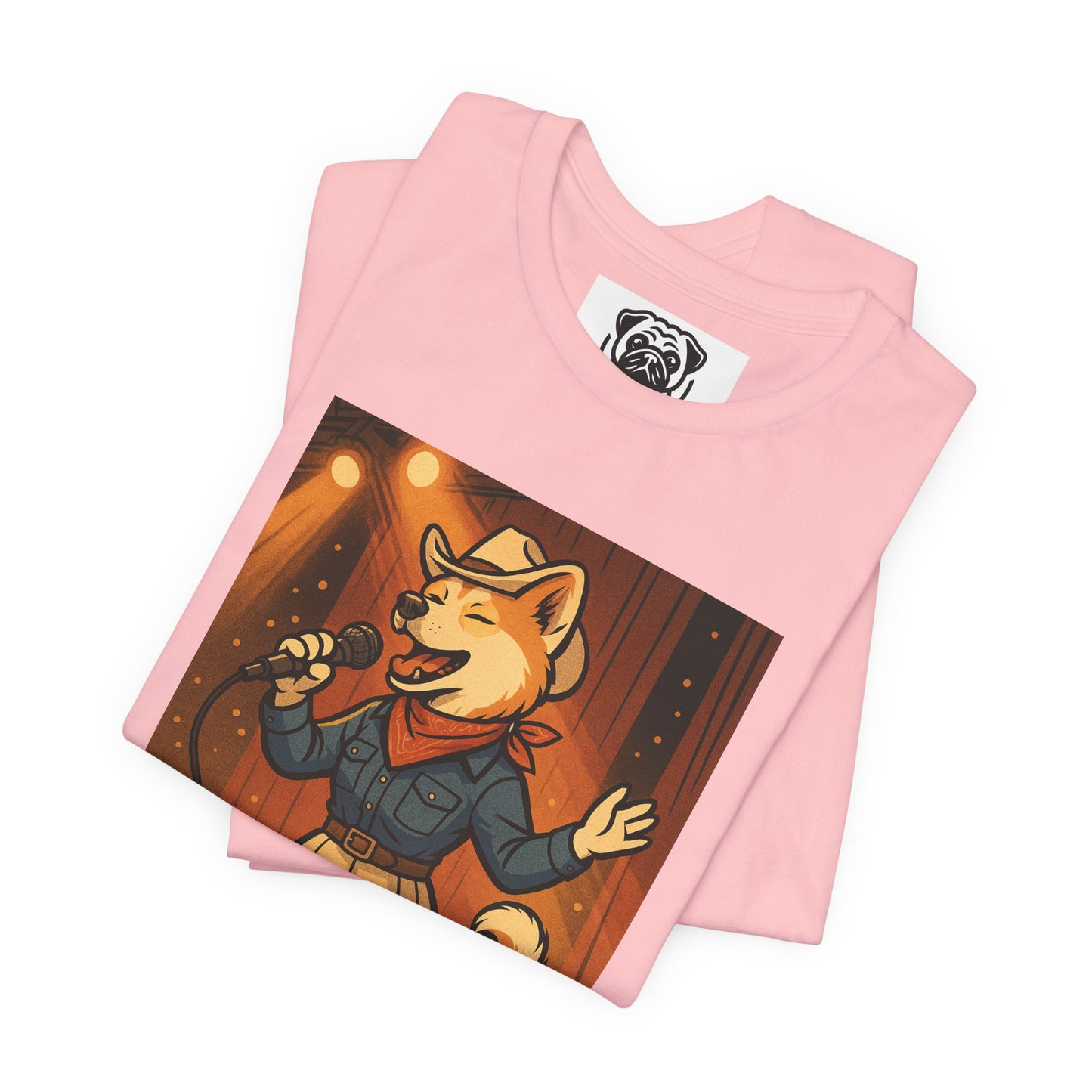 Unisex Tee Rockstar Dog - Fun Graphic Short Sleeve T-Shirt