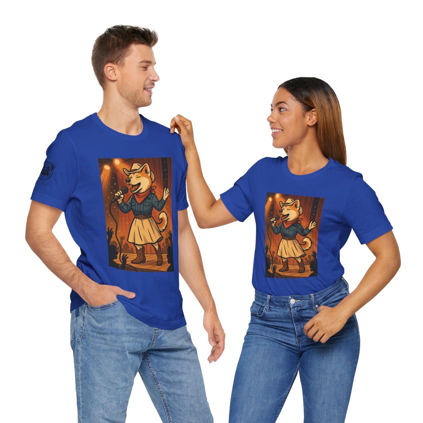 Unisex Tee Rockstar Dog - Fun Graphic Short Sleeve T-Shirt