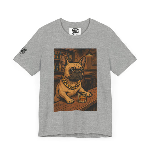 Unisex Cool Dog Bar Vibe Tee - Fun Cartoon French Bulldog Design