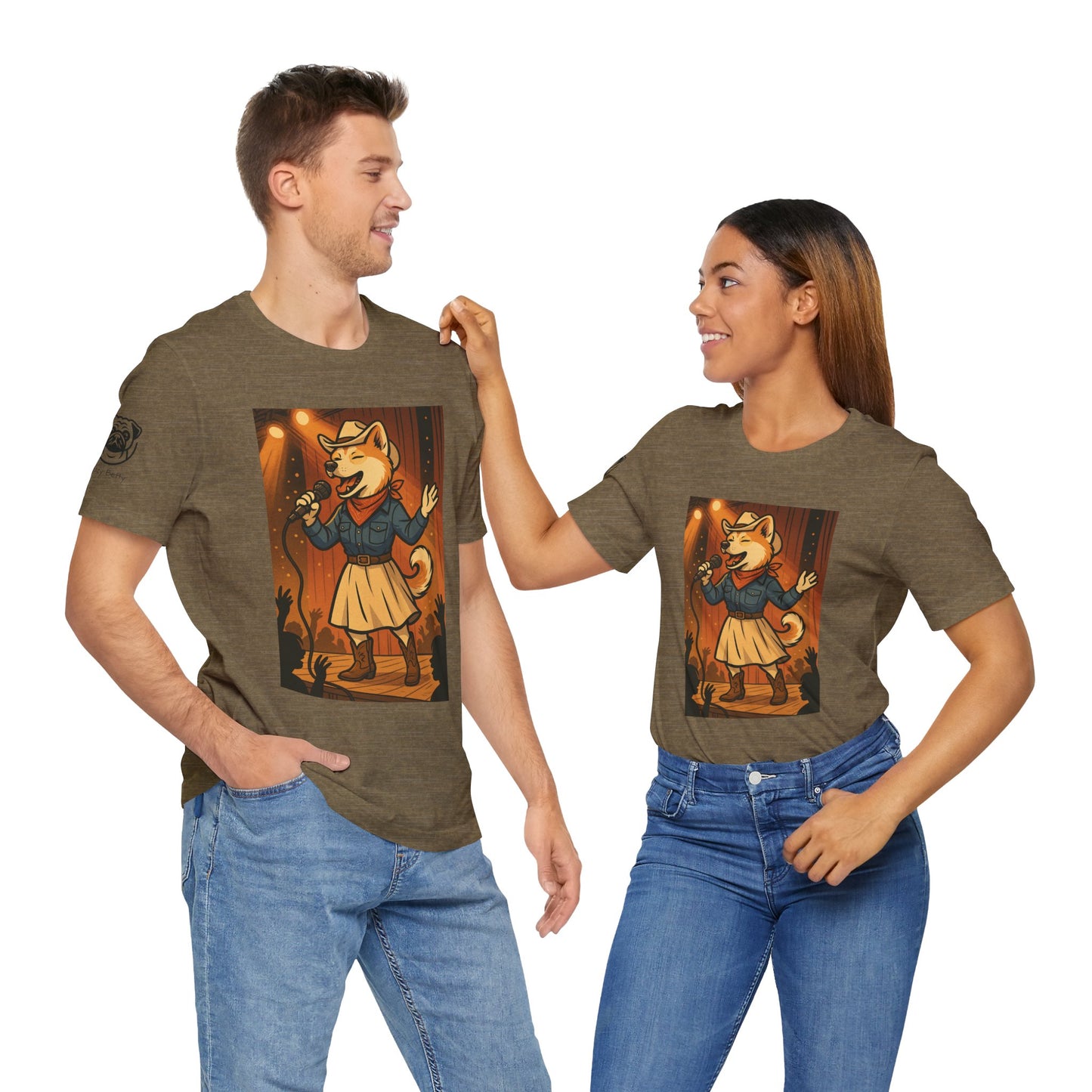 Unisex Tee Rockstar Dog - Fun Graphic Short Sleeve T-Shirt