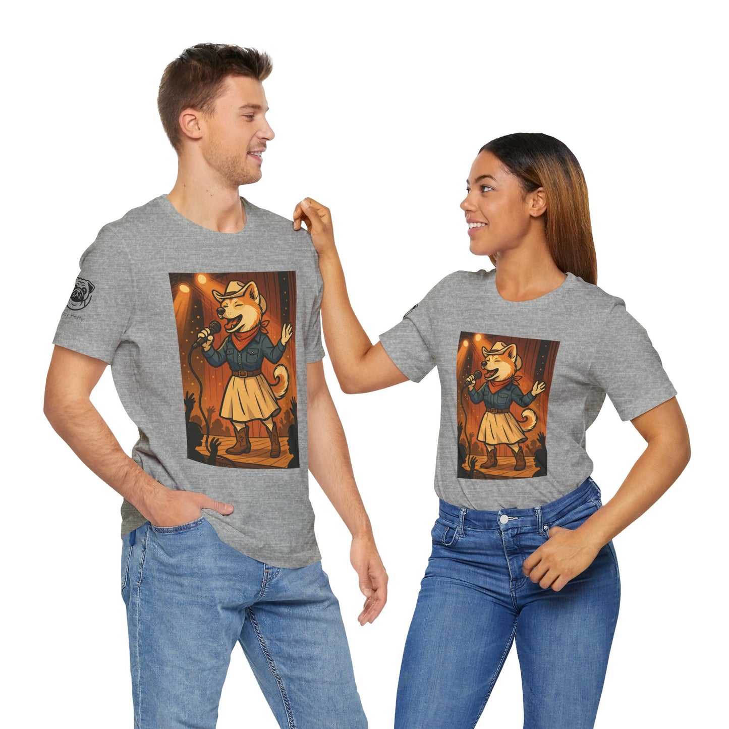 Unisex Tee Rockstar Dog - Fun Graphic Short Sleeve T-Shirt