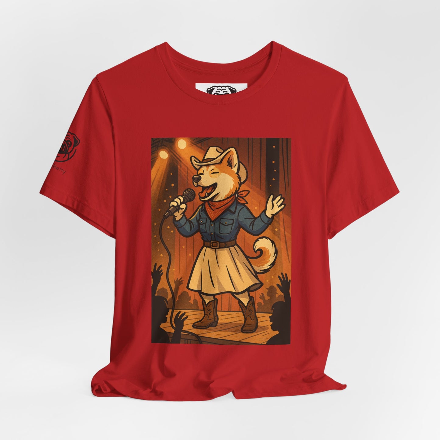 Unisex Tee Rockstar Dog - Fun Graphic Short Sleeve T-Shirt